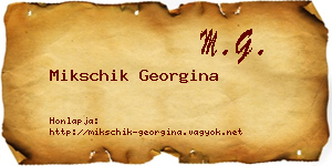 Mikschik Georgina névjegykártya